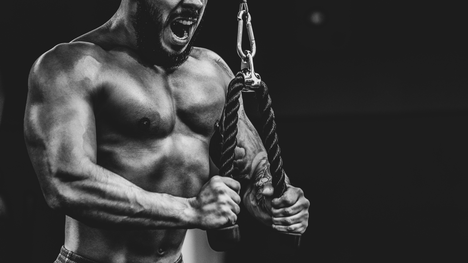 Man Uses Supplements For Muscle Gain and Strength