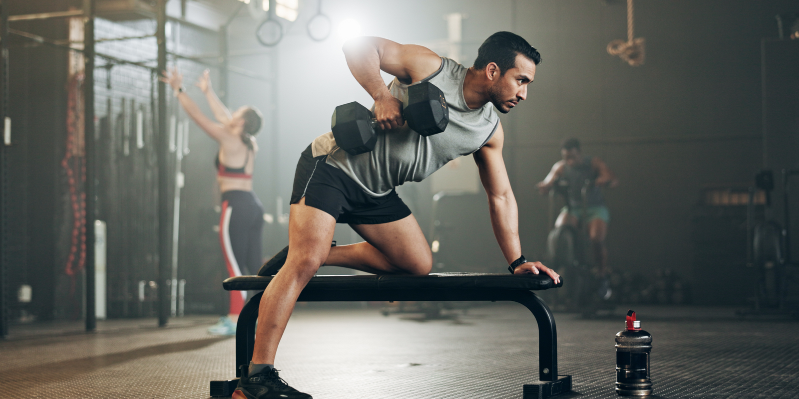 Man does exercise to gain weight